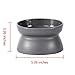 MOCUER Raised Cat Food Bowl Pet Feeder and Water Elevated Dogs Bowls, Feeding Wide Dish Bowls Black and Whitethumb 3