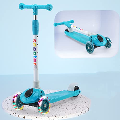 DMG TECH Kick Scooters for Kids, Scooter for Child Toddler Kick Scooter with Foldable, 4 Adjustable Height, سكوتر, Light Up Wheels for Ages 2-12Kids Balance Exercise