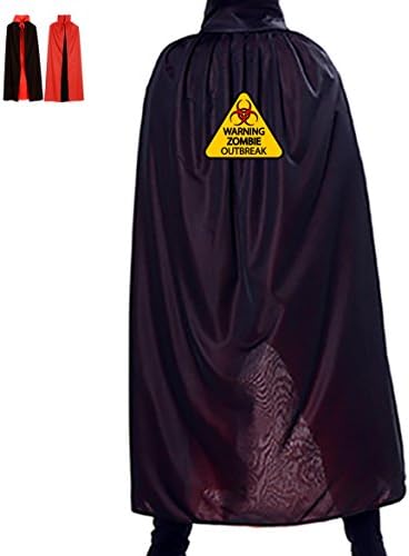 Zombie Warming Reversible Halloween Cape Vampire's Cowl 47(in)
