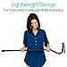 Vive Walking Cane for Women, Men, Elderly - Patented Offset Grip - Lightweight Adjustable Walking Aid with a Non-Slip Tip - Sturdy Balancing Mobility Aid for Seniors, Supports Up to 250lbs