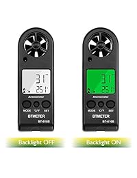 BTMETER BT816B   Medidor digital de velocidad del viento con termómetro retroiluminado para barco de tiro HVAC CFM, alta precisión +   5  35.6 °F