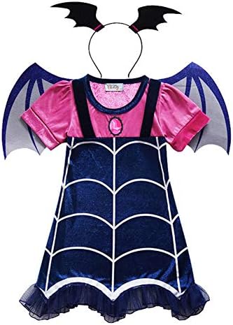 frockstyle Vampirina Little Girls' Printed Dress Cartoon Design Half Sleeves Costumes Casual Dress Party Celebration