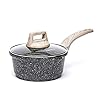CAROTE Saucepan with Lid 16cm/1.5L, Nonstick Sauce Pot for Induction, Gas and Electric Hobs, Small Cooking Pot with Pour…