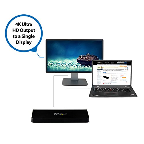 StarTech.com USB 3.0 Docking Station - 4K - HDMI / DisplayPort - with Fast Charge / Ethernet / Audio - Universal Docking Station