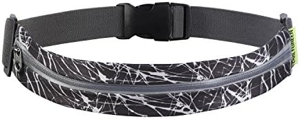 Earlygreen Sports, Running and Fitness Expandable Weather Resistant Waist Pack Belt,Running Belt for Men + Women, Holds all IPhones + Accessories,Cool Gray Printing