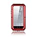 Mangix iPhone 6/6S Case, Built-in Glass Luxury Aluminum Alloy Metal Extreme Bumper Finger Scanner Cover Shell Case Skin for Apple iPhone 6/6S 4.7inch (Red)