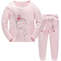 Schmoopy Girls Unicorn Pajamas Set 2-8 Years (6 Years, Pink#1)