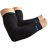 Arm Sleeves (1 Pair) Supports and Warmers - Basketball Shooter Sun UV Cycling Hiking Golf Baseball Compression Elbow Sleeve for Women Men Youth Outdoor Sport, Lymphedema, Boost Circulation by ASOONYUM