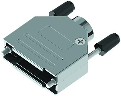 Ossi DTZK25-K D-Sub Backshell, DB, 180°, zinc die-Casted, Long Jack Screws, Metal, Set of 100 Pieces