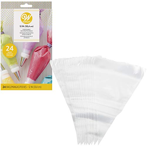 Wilton Disposable No. 6 Round Decorating Tips and Bags Set, 25Piece
