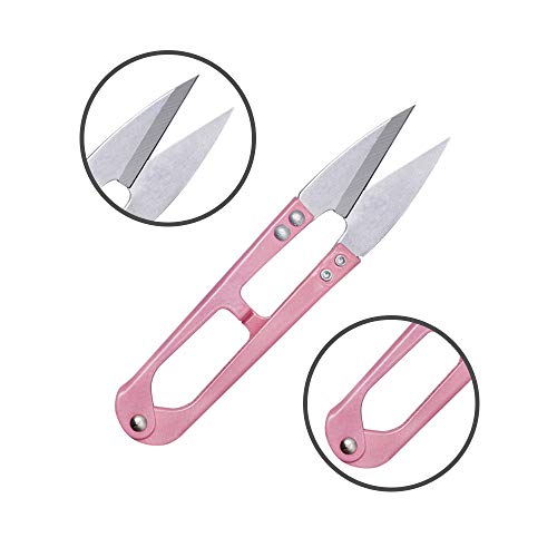 U Sewing Scissors Clippers,MIUSIE 12 PCS Mini Small Snips Trimming Nipper,Mini Sewing Scissors,Embroidery Thrum Yarn Fishing Thread Beading Cutter for Sewing - Thumbnail 3