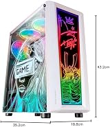 Mars Gaming MC-ART White ATX Gaming PC Case Double Glass Drawable ARGB view 7