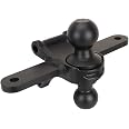 Shocker Combo Ball Mount with Sway Bar Tabs Attachment, Black Combo 2" & 2-5/16" Balls