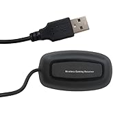 Wireless USB Gaming Receiver Adapter for Microsoft Xbox 360 Controllers, Desktop PC Laptop Gaming Adapter for Windows PC