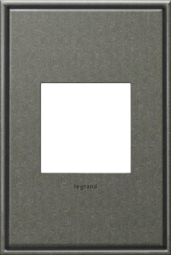 adorne 1-Gang Brushed Pewter Wall Plate