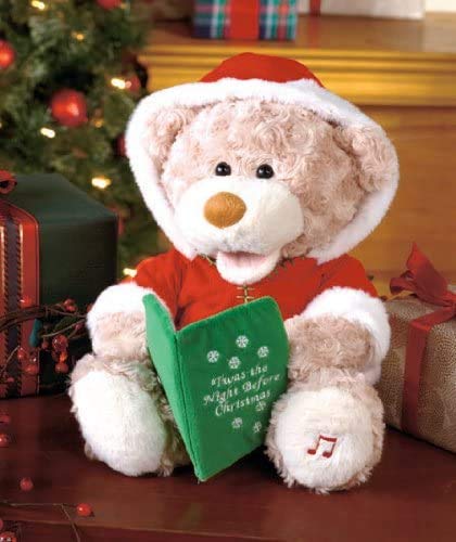 Cuddle Barn - Storytime Teddie | Animated Storytelling Holiday Bear Stuffed Animal Plush Toy Reads The Story T'was The Night Before Christmas, 10