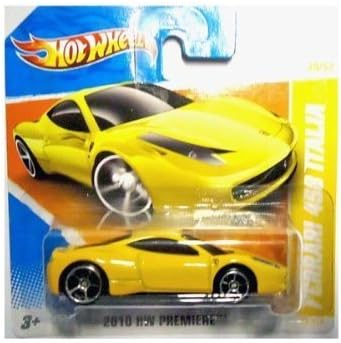 hot wheels yellow ferrari