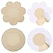 SATINIOR 30 Pairs Nipple Cover Disposable Breast Pasties Invisible Seamless Adhesive Bras, Round and Petal (Skin Color)
