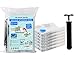 Vacuum Storage Bags (6 x Jumbo Size) Save up to 80% of Original Space. Thicker (0.11 mm) and Stronger than Other Brands (0.09 mm) - Space Saver Bags with Free Hand Pump for Travel