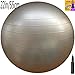 Fitness Ball: Silver, 22in/55cm Diameter, Includes 1 Ball +1 Pump + 1 Page Instruction Chart. No instructional DVD. (Exercise Gym Swiss Stability Ball)