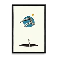 Framed Canvas Wall Art Abstract Colorful Canvas Prints Home Artwork Decoration for Living Room,Bedroom - 16x24 inches