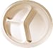 [125 COUNT]Harvest Pack 10-inch Compostable 3 Compartment Disposable Paper Plates, Round Divided Eco-Friendly Bagasse Plates for Party Dinner, Made from Eco-friendly Sugarcane Plant Fibers