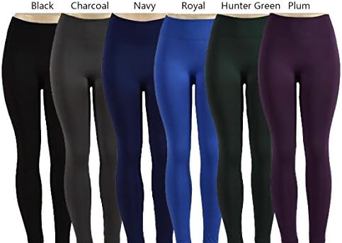 Women's Unibody Apparel Soft Fleece Lined Leggings - Assorted Colors (pack of 6) One size