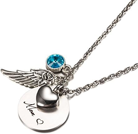 Cremation Jewelry for Mom/Dad Urn Ashes NecklaceMemorial for Loss of Loved One by CheKu (Mom December)