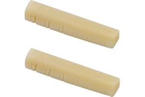 Miwayer 12 String Acoustic Guitar Unbleached Bone Nut, Guitar Bridge Nuts, Cut from Whole Bones, 49x6x9.2mm (12 String 49mm Acoustic Nut 2 Pack)