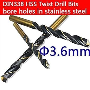 Generic 10 Pcs 3.6mm Hole Saw DIN338 HSS Mini Carbide Twist Drill Bits Metalworking Accessories For Drilling Metal