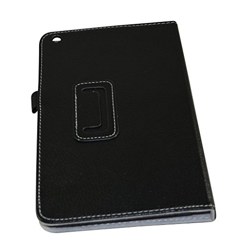 NuVision TM800W560L Case,Mama Mouth PU Leather Folio 2-folding Stand Cover for 8" 2016 Newest NuVision TM800W560L 8-inch Signature Edition Windows 10 Tablet,Black