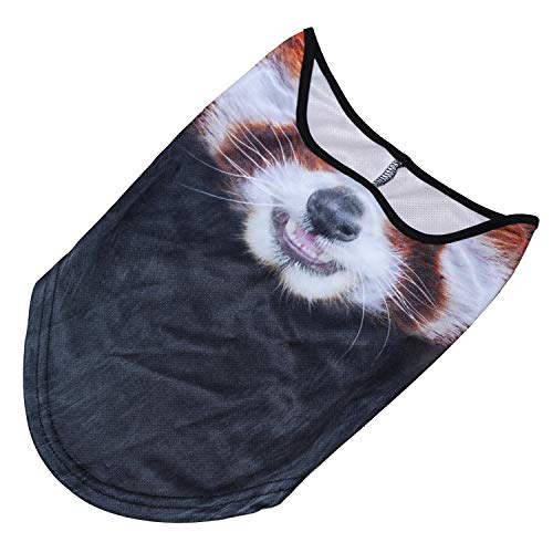JIUSY 3D Animal Neck Gaiter Neck Warmer Windproof Face Mask Windproof Protection Cover for Ski Snowboard Snowmobile Cycling Motorcycle Riding Halloween Party Outdoor Men Women Red Panda