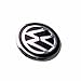 ESC EDP526FBA 2 Pieces Car Key Logo Auto Emblems Dia:1.4cm Car Styling Sticker, Black Color for VW Golf Rabbit Bora Polo Touran Tiguan Jetta Passat