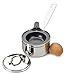 RSVP International Endurance Stainless Steel Poacher,Black & Silver,1-Egg
