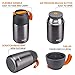 2 Pack Vacuum Insulated Food Jar Hot Food Containers for Lunch School Soup Thermos For Kids,Travel Food Flask Hot Cold (24oz,17oz) (Grey)