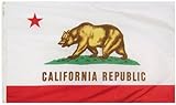 Annin Flagmakers Model 140460 California State Flag 3x5 ft. Nylon SolarGuard Nyl-Glo 100% Made in USA to Official State Design Specifications.