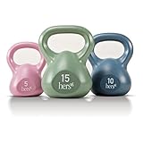 Hers 30 lb Vinyl Kettle Weight Set - 3 Kettlebells