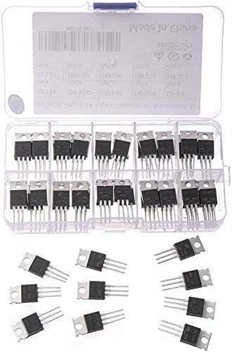 Bridgold 50pcs 10Types IRF Series Mosfet transistors Assortment Kit