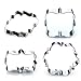 Plaque Frame Cookie Cutter Set, Stainless Steel, 4 Piece Set