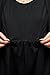sofsy Soft-Touch Rayon Blend Tie Front Nursing & Maternity Fashion Top Black Large