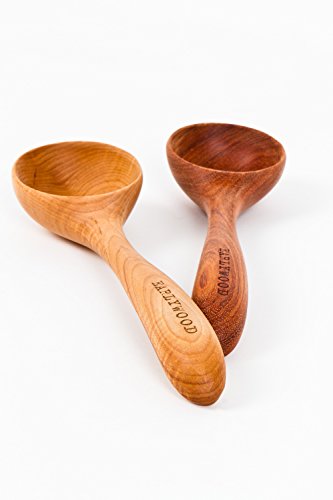 Earlywood 13-Inch Large Soup Ladle Spoon - Wooden Kitchen Ladle for Cooking or Serving Big Batches of Soup, Chili, Hearty Meals - Hard Maple Wood Ladles - Wooden Utensils Hand Crafted in USA