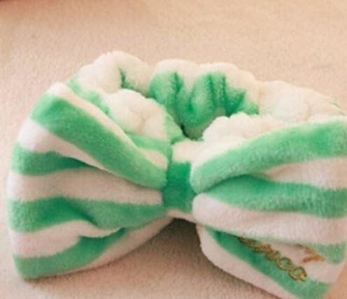 Women Fashion Sweet Lovely Coral Fleece Bowknot Makeup Cosmetic Hair Band Hairlace Headband Ultra Soft Face Washing Elastic Bow