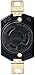 EATON Cooper Wiring Devices, L530R-Single Locking Receptacle, 30A -125V, 2-pole, 3-wire Grounding Back & Side Wire, Fed. SpeclW-C-596F
