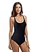 zeraca Women's Retro Racerback Sports One Piece Bathing Suits Swimwear M8 Black
