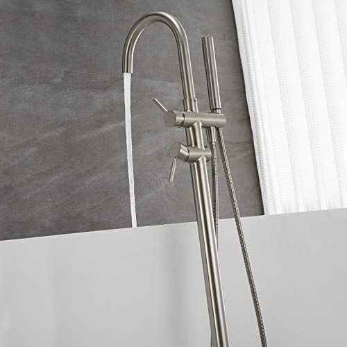 Artiqua Freestanding Tub Filler Bathtub Faucet Brushed Nickel Floor