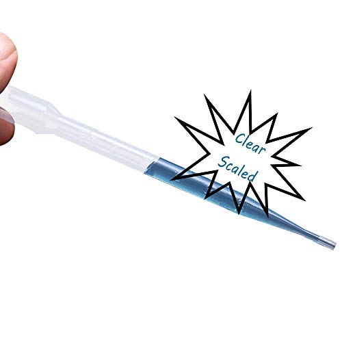 300PCS 1ml Disposable Plastic Clear Liquid Dropper Transfer Pipette Eye Droppers,Volumetric Pipettes,Essential Oils Pipettes