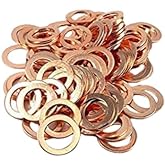 HELIFOUNER 100-Pack M12x18x1.5mm Aluminum Drain Plug Gaskets – Oil Crush Washers For Automotive & Plumbing