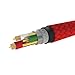 Brydge USB to Micro-USB Charging Cable | Nylon Braided | Kevlar Fiber Core | Quick Charge | 4FT/1.2M Long (Red)