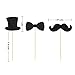 Shxstore Oh Boy Cake Topper Mustache Hat Bowtie Cupcake Picks For Baby Shower Birthday Party Decorations Supplies, 31 Counts