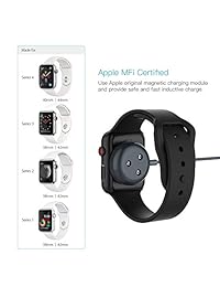 dodocool cargador de Apple Watch, MFI 3.3 ft Nylon Trenzado Resistente a los Arañazos Cargador Magnético para 38 mm 42 mm Apple Watch Series 3 Apple Watch Series 2 y Apple Watch Series 1